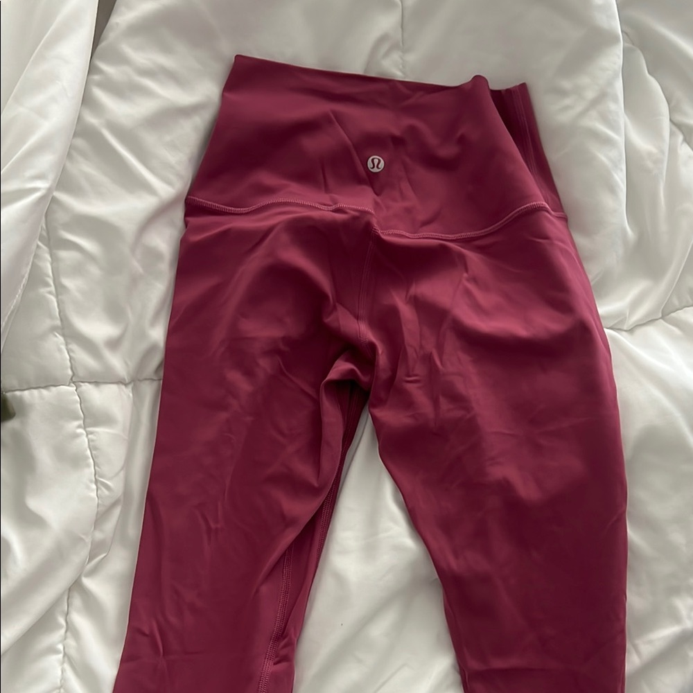 lululemon athletica Red High-Waisted Leggings